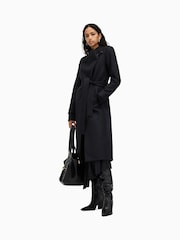 AllSaints Black Riley Coat - Image 3 of 7