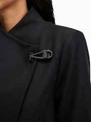 AllSaints Black Riley Coat - Image 4 of 7