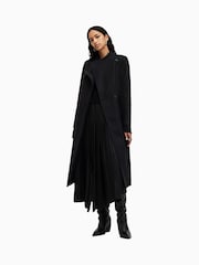 AllSaints Black Riley Coat - Image 5 of 7