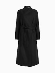 AllSaints Black Riley Coat - Image 7 of 7