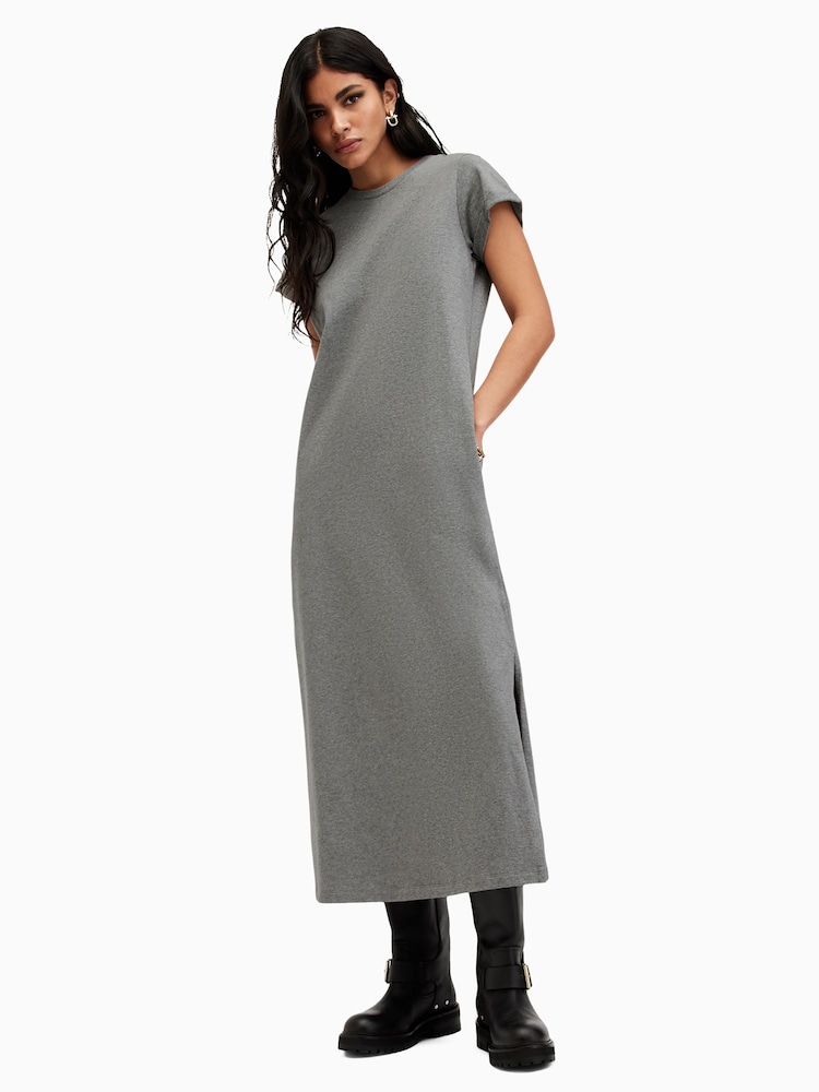 AllSaints Grey AllSaints Anna Maxi Dress - Image 1 of 5