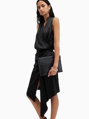AllSaints Black Abi Lace Dress - Image 1 of 6
