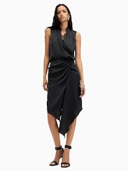 AllSaints Black Abi Lace Dress - Image 2 of 6