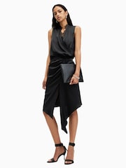 AllSaints Black Abi Lace Dress - Image 4 of 6