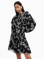 AllSaints Black Aubrey Dress - Image 3 of 8
