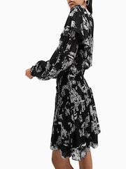 AllSaints Black Aubrey Dress - Image 7 of 8