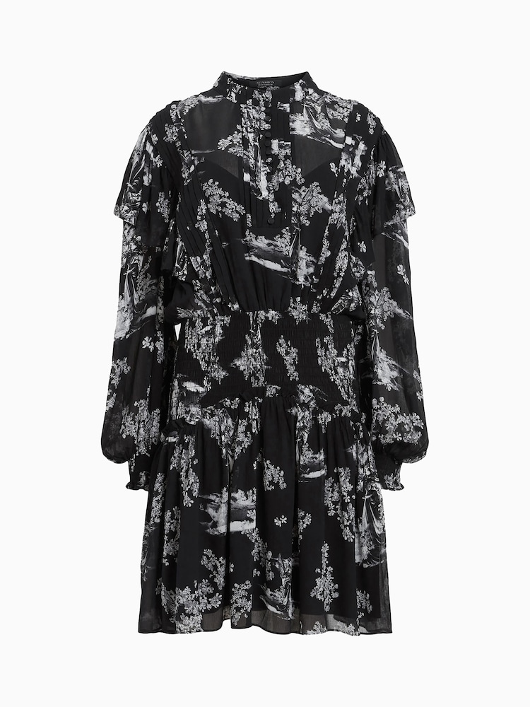AllSaints Black Aubrey Dress - Image 8 of 8