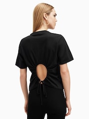AllSaints Black Holli 100% Cotton T-Shirt - Image 5 of 6