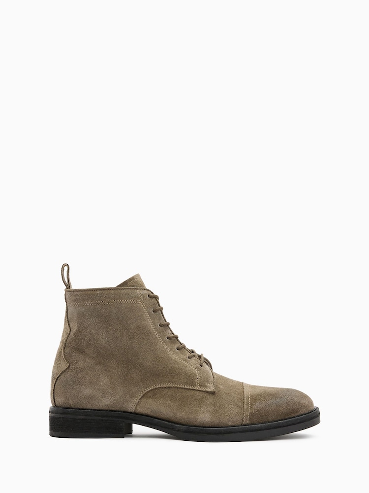 AllSaints Green Drago Suede Boots - Image 1 of 5