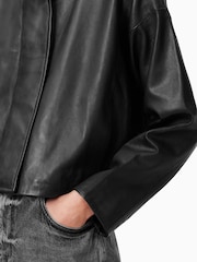 AllSaints Black Ryder Jacket - Image 6 of 10