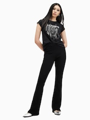 AllSaints Black Riproar Anna 100% Cotton T-Shirt - Image 2 of 8