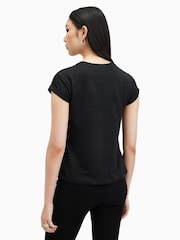 AllSaints Black Riproar Anna 100% Cotton T-Shirt - Image 6 of 8