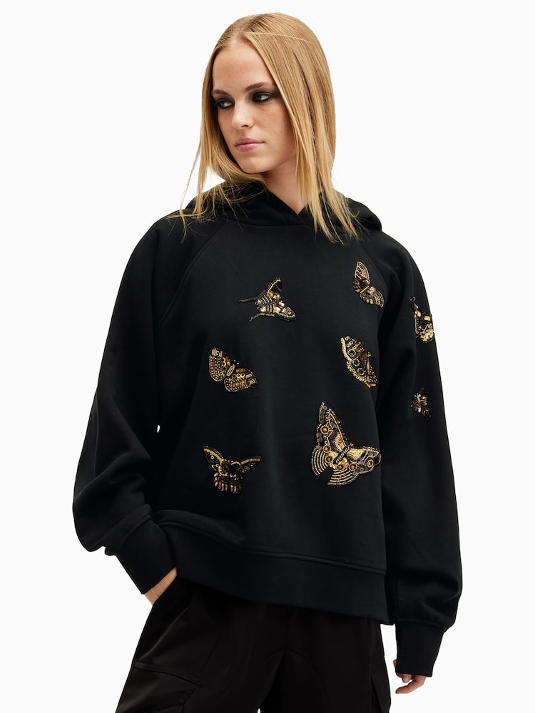 AllSaints Black Talon Diana Hoodie - Image 1 of 6