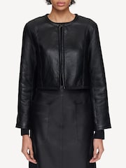 Joseph Black Maurice Reversible Shearling Leather Jacket - Image 1 of 7
