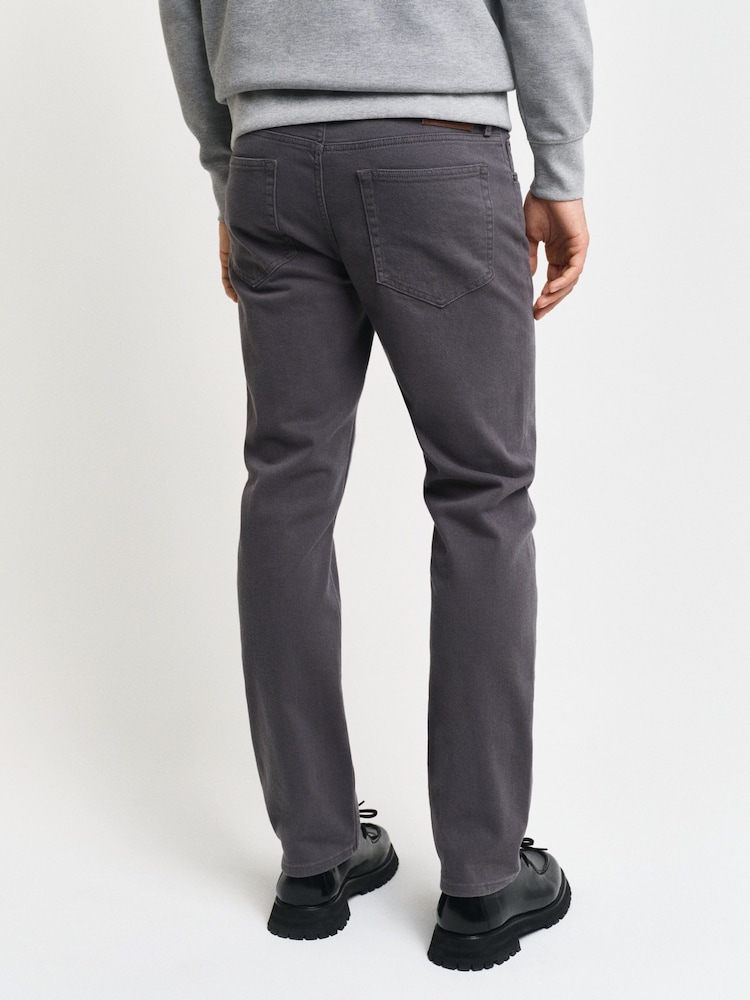 Grau - Gant Weiche Twill-Jeans Regular Fit - Bild 2 von 6