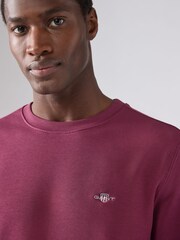 GANT Red Regular Fit Shield Logo Sweatshirt - Image 3 of 5
