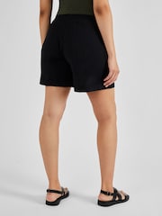 JoJo Maman Bébé Black Maternity Linen Blend Shorts - Image 3 of 4