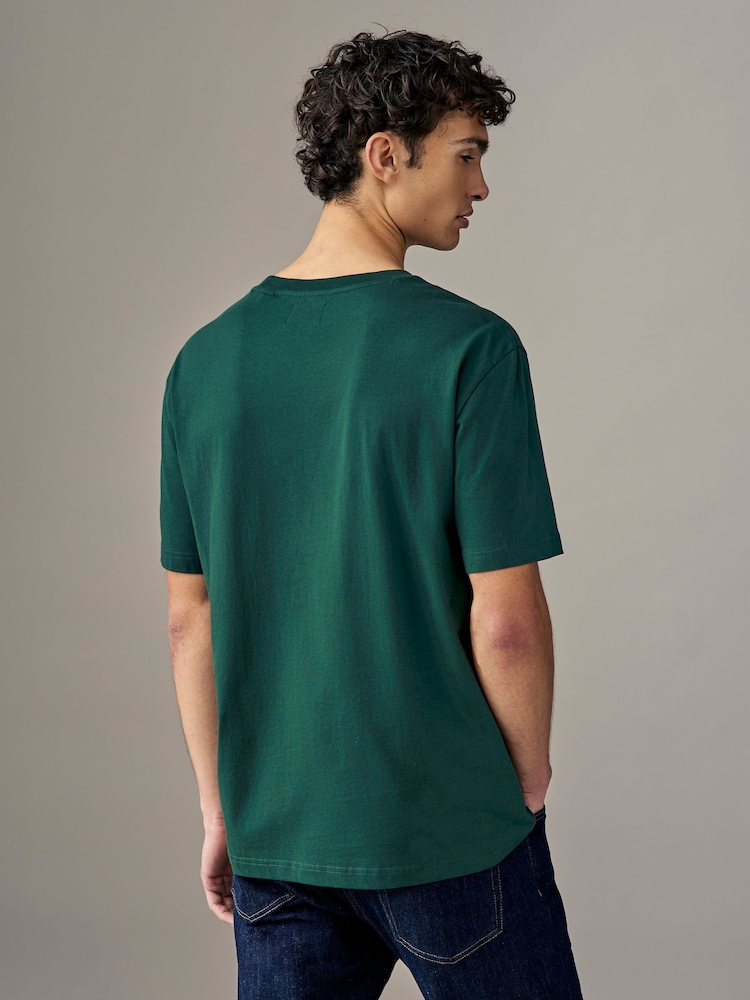 GANT Green Pocket Grpahic 100% Cotton T-Shirt - Image 2 of 5