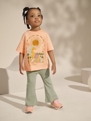 Pink Unicorn Short Sleeve T-Shirt and Flare Leggings Set (3mths-7yrs) - Image 1 of 8