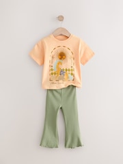 Pink Unicorn Short Sleeve T-Shirt and Flare Leggings Set (3mths-7yrs) - Image 5 of 8