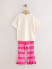 Pink Padded Picnic Characters Short Sleeve T-Shirt and Flare Leggings Set (3mths-7yrs) - Image 7 of 9