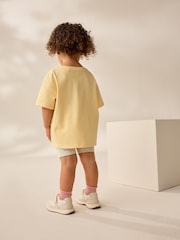 Yellow Pretty Bunny Short Sleeve T-Shirt and Cycle Shorts Set (3mths-7yrs) - Image 3 of 9