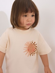 Ecru Leopard Short Sleeve T-Shirt and Cycle Shorts Set (3mths-7yrs) - Image 4 of 9
