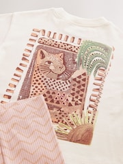 Ecru Leopard Short Sleeve T-Shirt and Cycle Shorts Set (3mths-7yrs) - Image 9 of 9