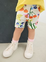 Yellow Padded Fruit Characters Short Sleeve T-Shirt and Cycle Shorts Set (3mths-7yrs) - Image 3 of 11