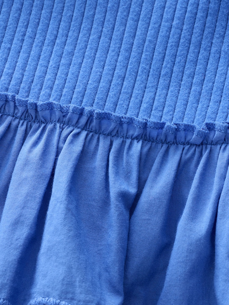 Blue Broderie Vest and Cycle Shorts Set (3mths-7yrs) - Image 7 of 8