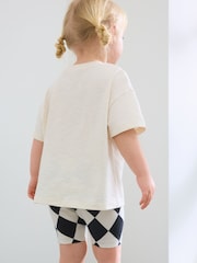 Ecru Girls Short Sleeve T-Shirt and Cycle Shorts Set (3mths-7yrs) - Image 2 of 9