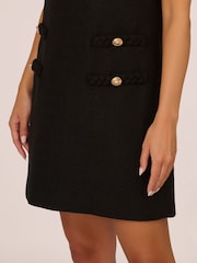 Adrianna Papell Tweed Sheath Black Dress - Image 2 of 7