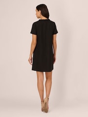 Adrianna Papell Tweed Sheath Black Dress - Image 5 of 7