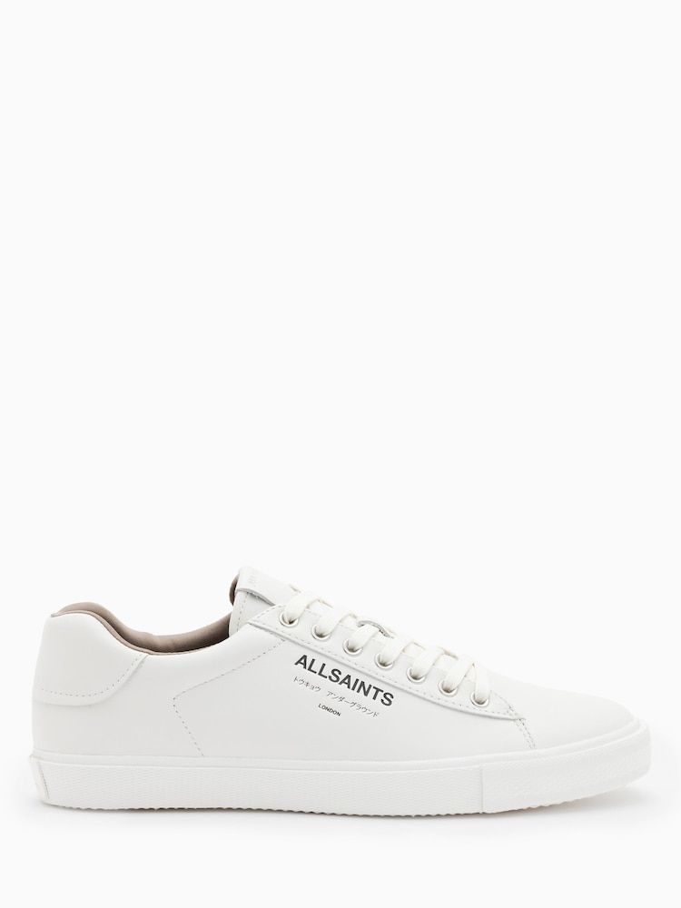 AllSaints White Underground Leather Low Top - Image 1 of 7