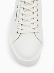 AllSaints White Underground Leather Low Top - Image 2 of 7