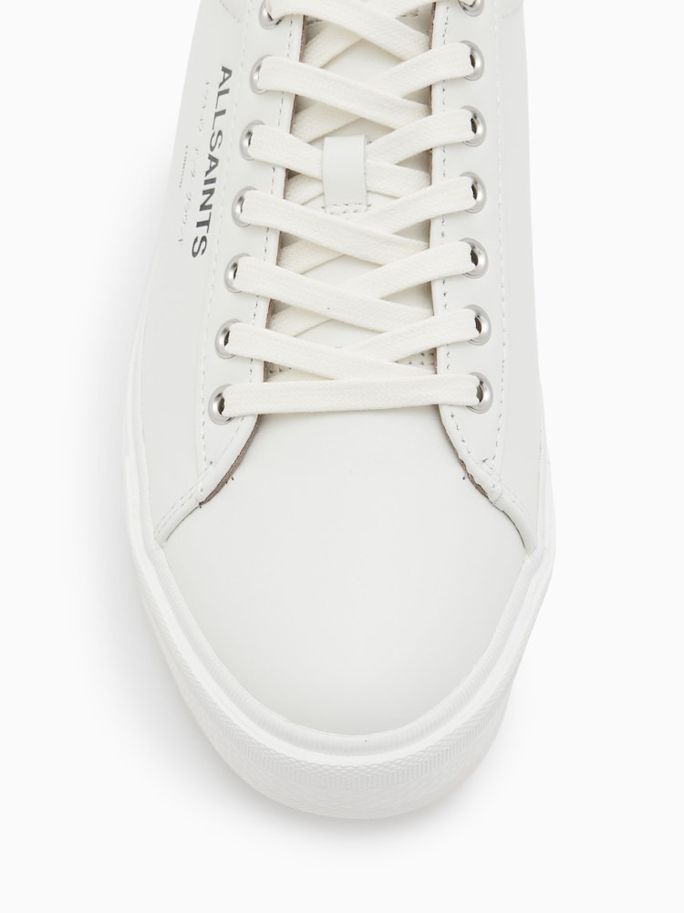 AllSaints White Underground Leather Low Top - Image 2 of 7