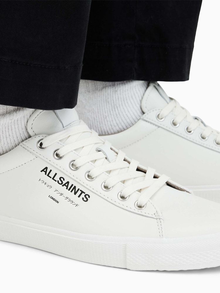 AllSaints White Underground Leather Low Top - Image 7 of 7