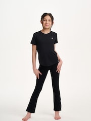 Danskin High Waist Split Hem Flare Yoga Black Trousers - Image 1 of 6