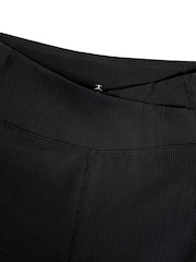 Danskin Ribbed High Waist V-Shape Waistband Black Shorts - Image 3 of 3