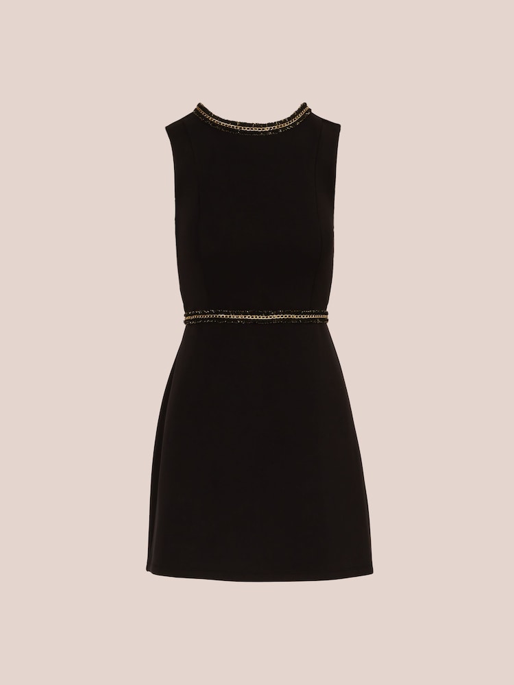 Adrianna by Adrianna Papell Scuba Knit A Line Black Dress - Image 7 of 7