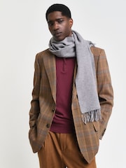GANT Grey Unisex Wool Scarf - Image 1 of 3