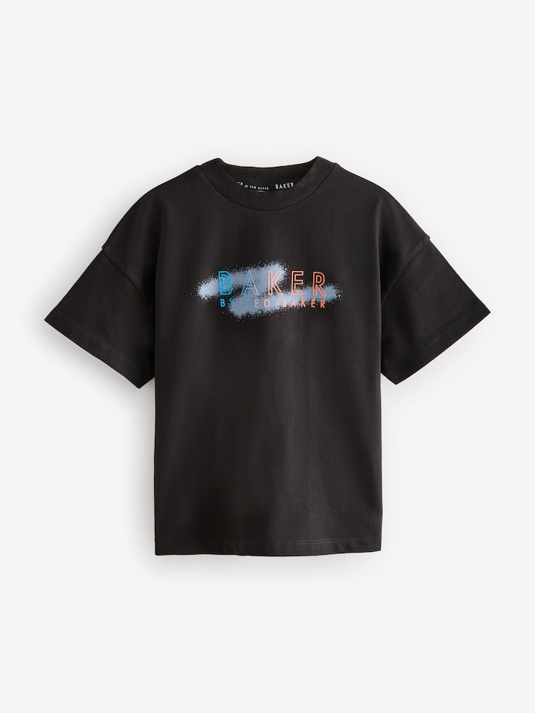 Baker by Ted Baker 100% Cotton Graphic T-Shirt - Image 1 of 4 Baker by Ted Baker 100% Cotton Graphic T-Shirt - Image 1 of 4