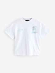 Baker by Ted Baker 100% Cotton Oversized Graphic White T-Shirt - Image 4 of 7