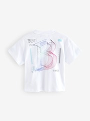 Baker by Ted Baker 100% Cotton Oversized Graphic White T-Shirt - Image 5 of 7
