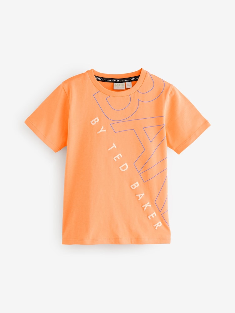 Naranja - Camiseta con estampado gráfico en la espalda de algodón 100% de Baker by Ted Baker - Imagen 1 de 5 Naranja - Camiseta con estampado gráfico en la espalda de algodón 100% de Baker by Ted Baker - Imagen 1 de 5