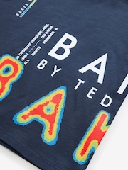 Baker by Ted Baker Blue Graphic 100% Cotton T-Shirt - Image 3 of 4