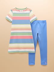 Joules Harbour Pink Dress and Legging Set - Image 1 of 6