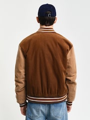 GANT Brown Courduroy Varsity 100% Cotton Jacket - Image 2 of 5