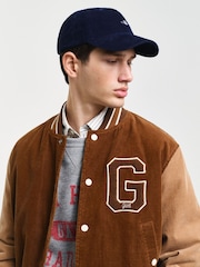 GANT Brown Courduroy Varsity 100% Cotton Jacket - Image 4 of 5