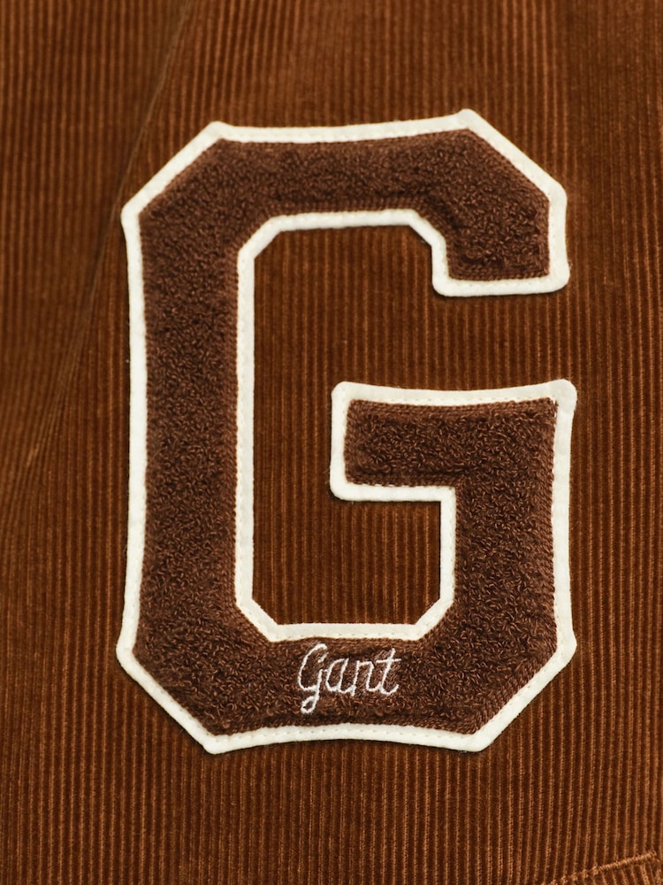 GANT Brown Courduroy Varsity 100% Cotton Jacket - Image 5 of 5